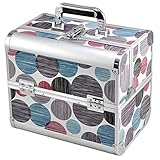 Yahee Kosmetikkoffer Multikoffer Schminkoffer Beauty Case Alu 31cm x 20cm x 28cm (Punkt)